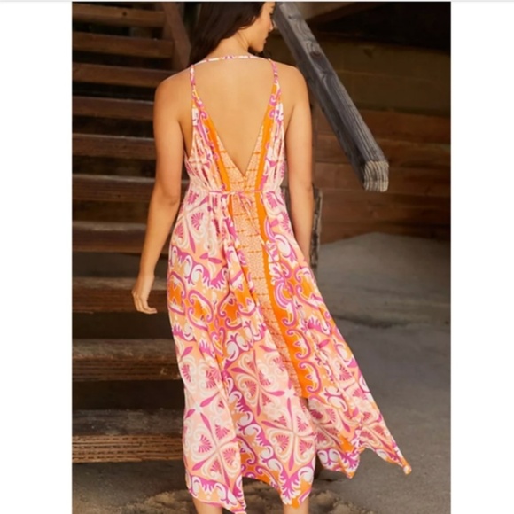 Anthropologie Mixed Print Swim Cover Up Dress PREOWNED/USED - Picture 2 of 10